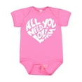 thumbnail image 1 of Inktastic All You Need is Love White Heart Shape Boys or Girls Baby Bodysuit, 1 of 5