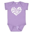 thumbnail image 1 of Inktastic All You Need is Love White Heart Shape Boys or Girls Baby Bodysuit, 1 of 5