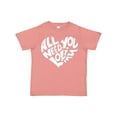 thumbnail image 1 of Inktastic All You Need is Love White Heart Shape Boys or Girls Toddler T-Shirt, 1 of 5