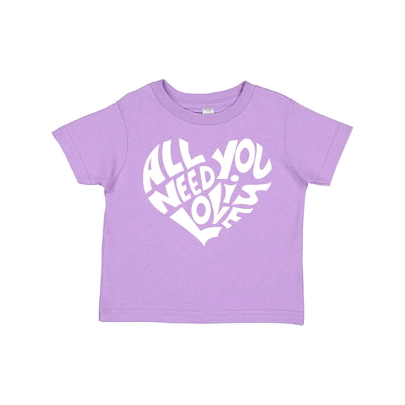 Inktastic All You Need is Love White Heart Shape Boys or Girls Toddler T-Shirt