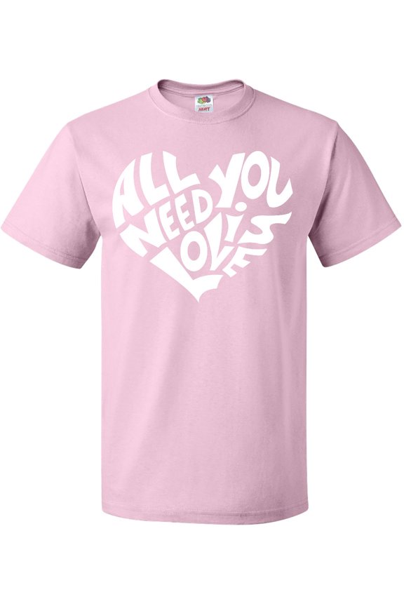 All You Need is Love White Heart Shape T-Shirt