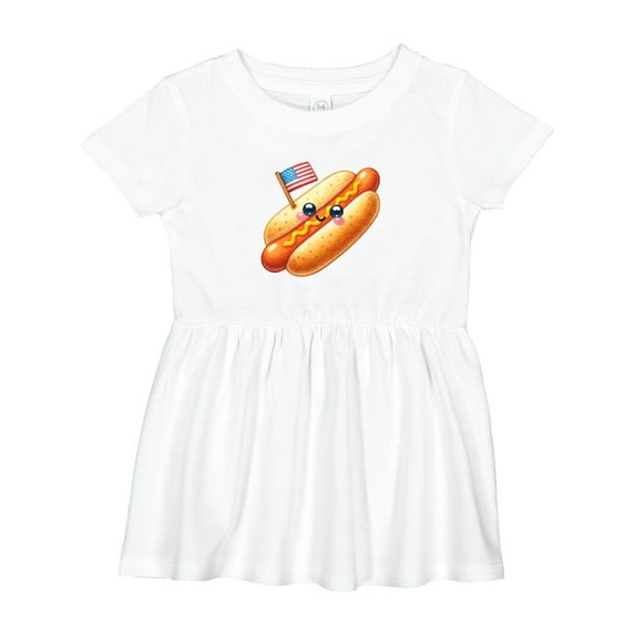 Inktastic All-american Hot Dog Girls Baby Dress