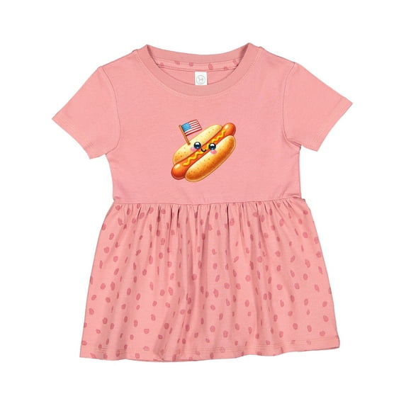 Inktastic All-american Hot Dog Girls Baby Dress
