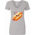 thumbnail image 1 of Inktastic All-american Hot Dog Women's V-Neck T-Shirt, 1 of 5