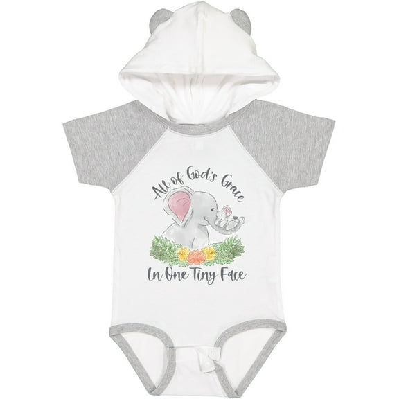 Inktastic All of God's Grace in One Tiny Face Boys or Girls Baby Bodysuit