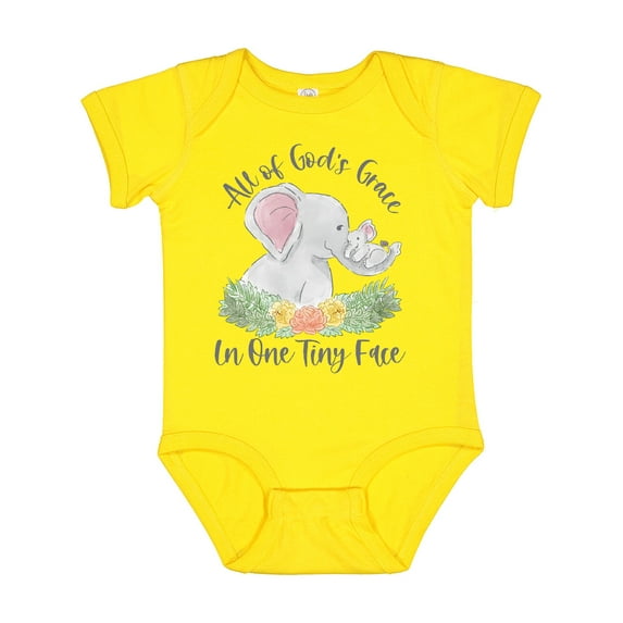 Inktastic All of God's Grace in One Tiny Face Boys or Girls Baby Bodysuit