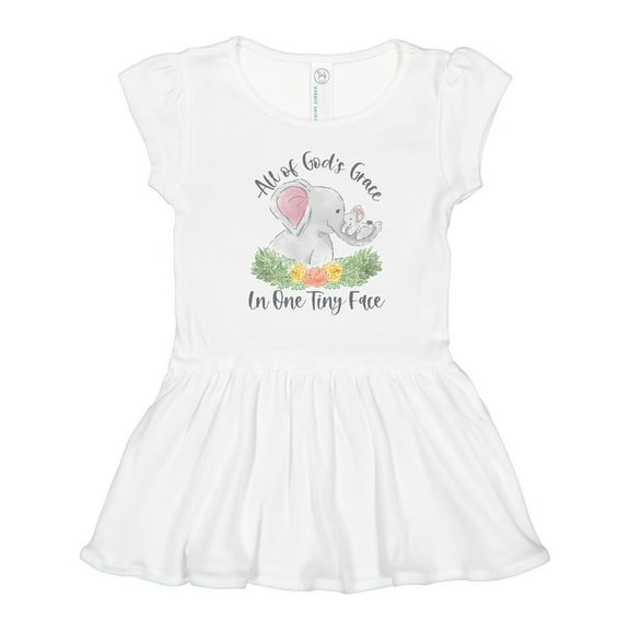 Inktastic All of God's Grace in One Tiny Face Girls Toddler Dress