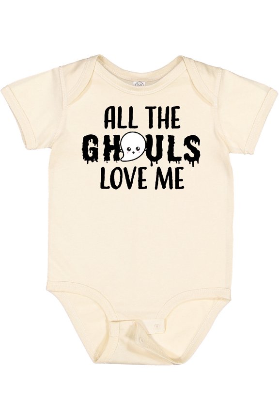 All the Ghouls Love Me with Ghost Boys or Girls Baby Bodysuit