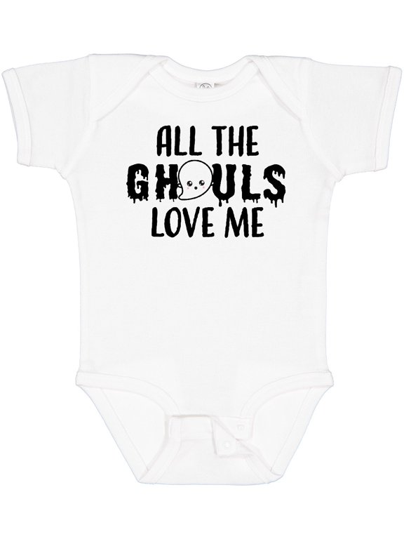 All the Ghouls Love Me with Ghost Boys or Girls Baby Bodysuit