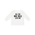 thumbnail image 1 of Inktastic All the Ghouls Love Me with Ghost Boys or Girls Long Sleeve Toddler T-Shirt, 1 of 5