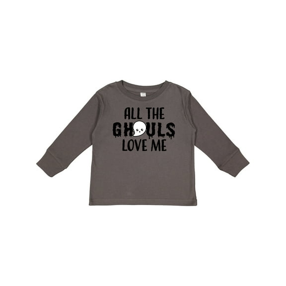 Inktastic All the Ghouls Love Me with Ghost Boys or Girls Long Sleeve Toddler T-Shirt