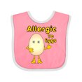 thumbnail image 1 of Inktastic Allergic to Eggs Boys or Girls Baby Bib, 1 of 4