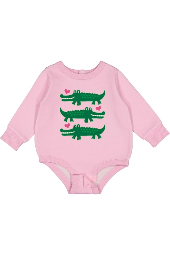 Alligator Crocodile Reptile Baby Fleece Bodysuit