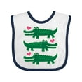 thumbnail image 1 of Inktastic Alligator Crocodile Reptile Girls Baby Bib, 1 of 4