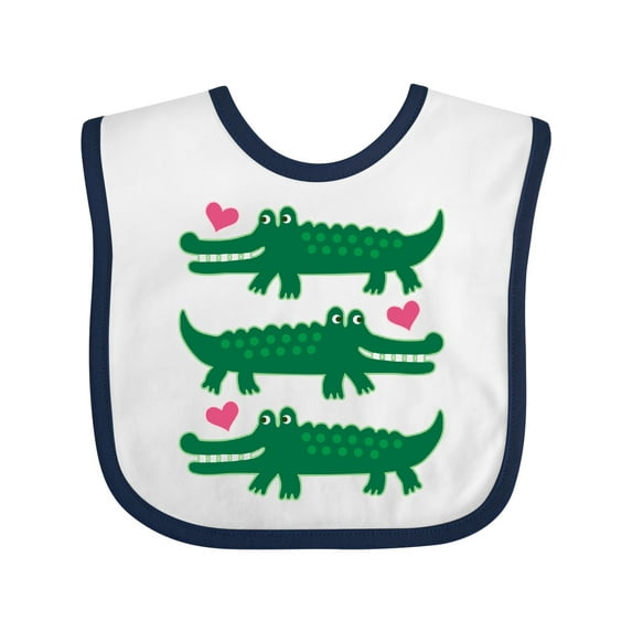 Inktastic Alligator Crocodile Reptile Girls Baby Bib