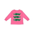 thumbnail image 1 of Inktastic Alligator Crocodile Reptile Girls Long Sleeve Toddler T-Shirt, 1 of 5