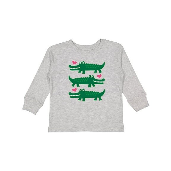 Inktastic Alligator Crocodile Reptile Girls Long Sleeve Toddler T-Shirt