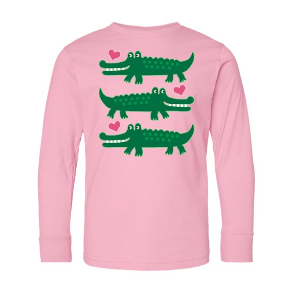 Inktastic Alligator Crocodile Reptile Long Sleeve Youth T-Shirt