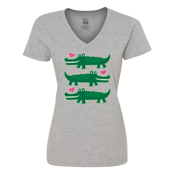 Inktastic Alligator Crocodile Reptile Women's V-Neck T-Shirt