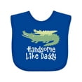 thumbnail image 1 of Inktastic Alligator Handsome Like Daddy Baby Boy Boys Baby Bib, 1 of 4