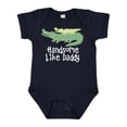 thumbnail image 1 of Inktastic Alligator Handsome Like Daddy Baby Boy Boys Baby Bodysuit, 1 of 5