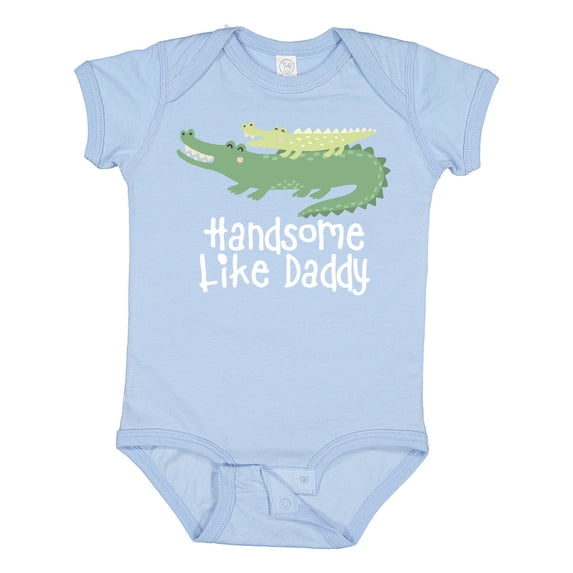 Inktastic Alligator Handsome Like Daddy Baby Boy Boys Baby Bodysuit