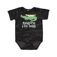 thumbnail image 1 of Inktastic Alligator Handsome Like Daddy Baby Boy Boys Baby Bodysuit, 1 of 5
