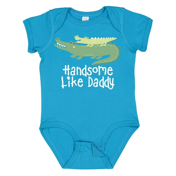 Inktastic Alligator Handsome Like Daddy Baby Boy Boys Baby Bodysuit