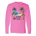 thumbnail image 1 of Inktastic Aloha Hawaii Tropical Beach Surfboard Design Long Sleeve T-Shirt, 1 of 5