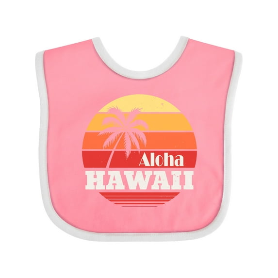 Inktastic Aloha Hawaii Vacation Retro Vintage Boys or Girls Baby Bib