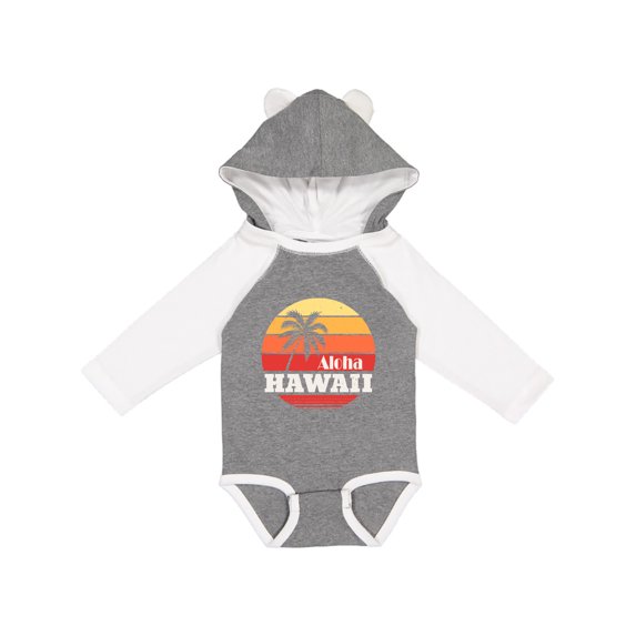 Inktastic Aloha Hawaii Vacation Retro Vintage Boys or Girls Long Sleeve Baby Bodysuit