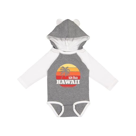 Inktastic Aloha Hawaii Vacation Retro Vintage Boys or Girls Long Sleeve Baby Bodysuit