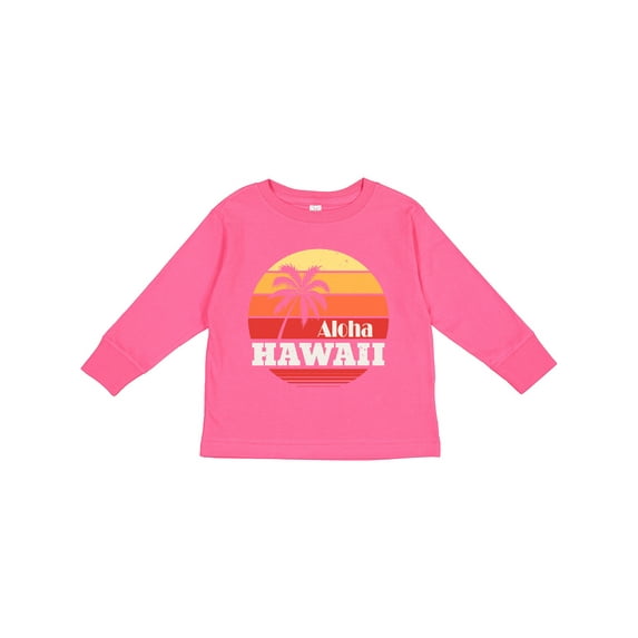 Inktastic Aloha Hawaii Vacation Retro Vintage Boys or Girls Long Sleeve Toddler T-Shirt