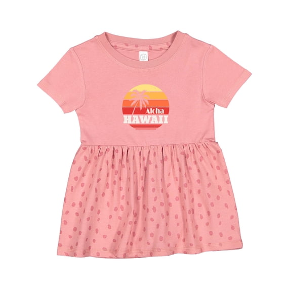 Inktastic Aloha Hawaii Vacation Retro Vintage Girls Baby Dress