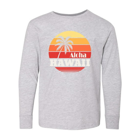Inktastic Aloha Hawaii Vacation Retro Vintage Long Sleeve Youth T-Shirt