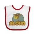thumbnail image 1 of Inktastic Aloha Palm Boys or Girls Baby Bib, 1 of 4