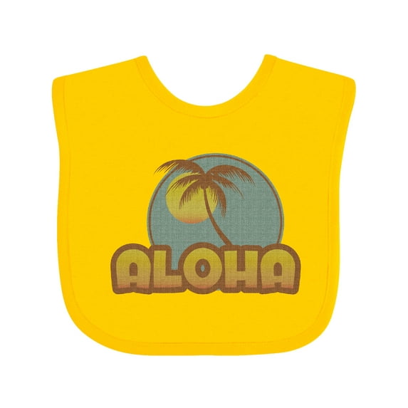 Inktastic Aloha Palm Boys or Girls Baby Bib