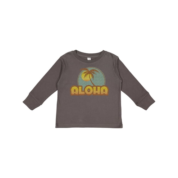 Inktastic Aloha Palm Boys or Girls Long Sleeve Toddler T-Shirt