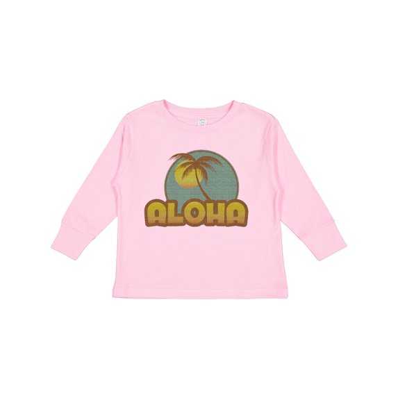 Inktastic Aloha Palm Boys or Girls Long Sleeve Toddler T-Shirt