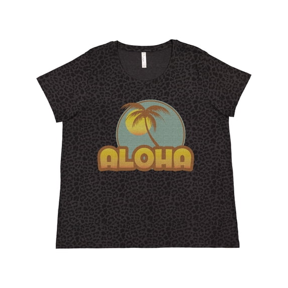Inktastic Aloha Palm Women's Plus Size T-Shirt