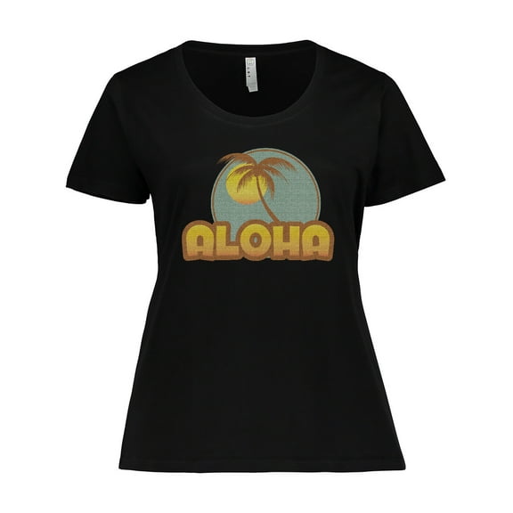 Inktastic Aloha Palm Women's Plus Size T-Shirt