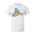 thumbnail image 1 of Inktastic Aloha- in Cursive with Pineapple Rainbow Colors T-Shirt, 1 of 5