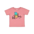 thumbnail image 1 of Inktastic Aloha- in cursive with pineapple rainbow colors Boys or Girls Baby T-Shirt, 1 of 5