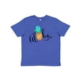 thumbnail image 1 of Inktastic Aloha- in cursive with pineapple rainbow colors Youth T-Shirt, 1 of 5