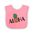 thumbnail image 1 of Inktastic Aloha- with Pineapple Boys or Girls Baby Bib, 1 of 4