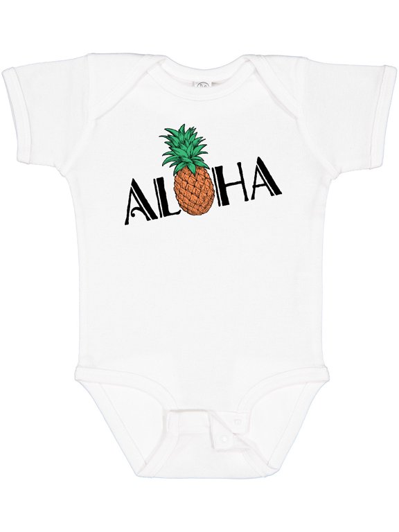 Aloha- with Pineapple Boys or Girls Baby Bodysuit