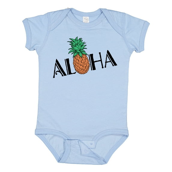 Inktastic Aloha- with Pineapple Boys or Girls Baby Bodysuit