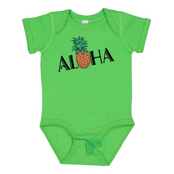 Inktastic Aloha- with Pineapple Boys or Girls Baby Bodysuit