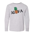 thumbnail image 1 of Inktastic Aloha- with pineapple Long Sleeve Youth T-Shirt, 1 of 5