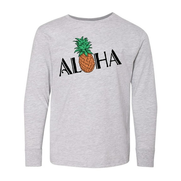 Inktastic Aloha- with pineapple Long Sleeve Youth T-Shirt
